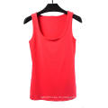 Damen Tanktop mit Rundhalsausschnitt in einfarbiger Farbe